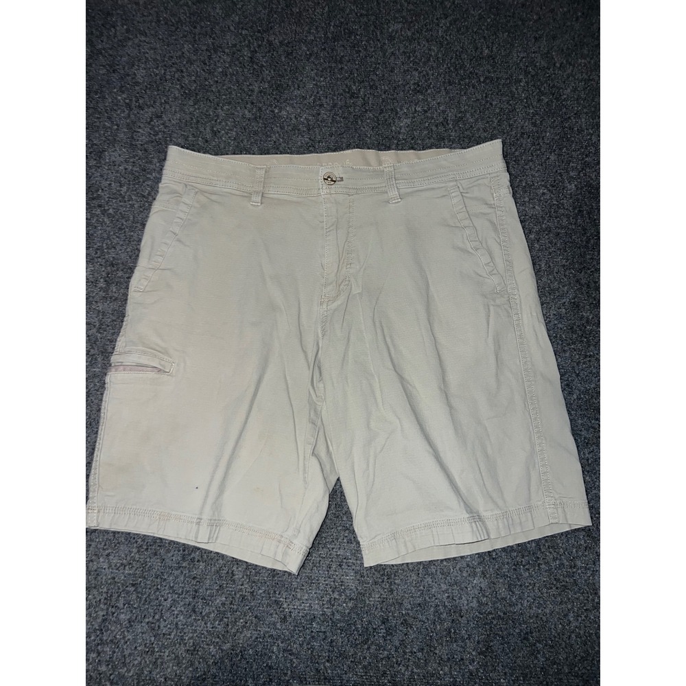 Weatherproof Mens 34W Cargo Shorts Tan Cotton Blend W05601SC